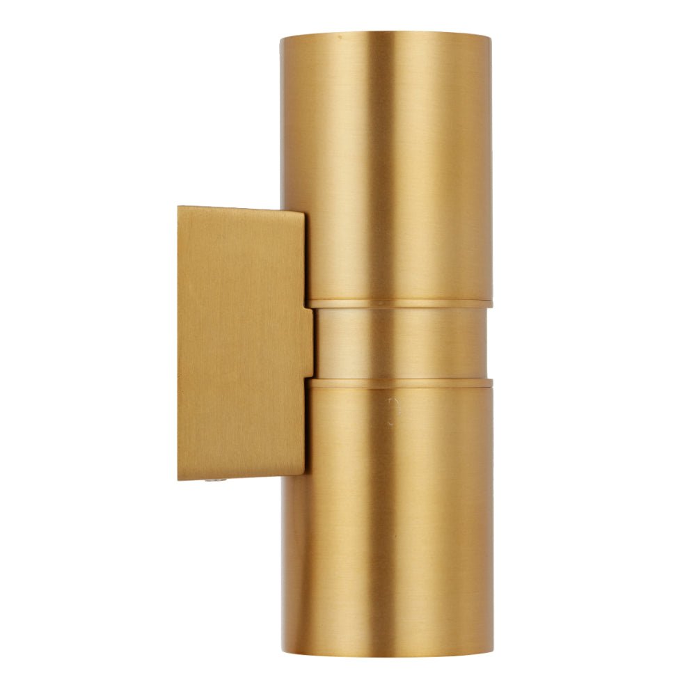 Telbix Sarnel Exterior Up/Down Wall Light in Rust or Brass