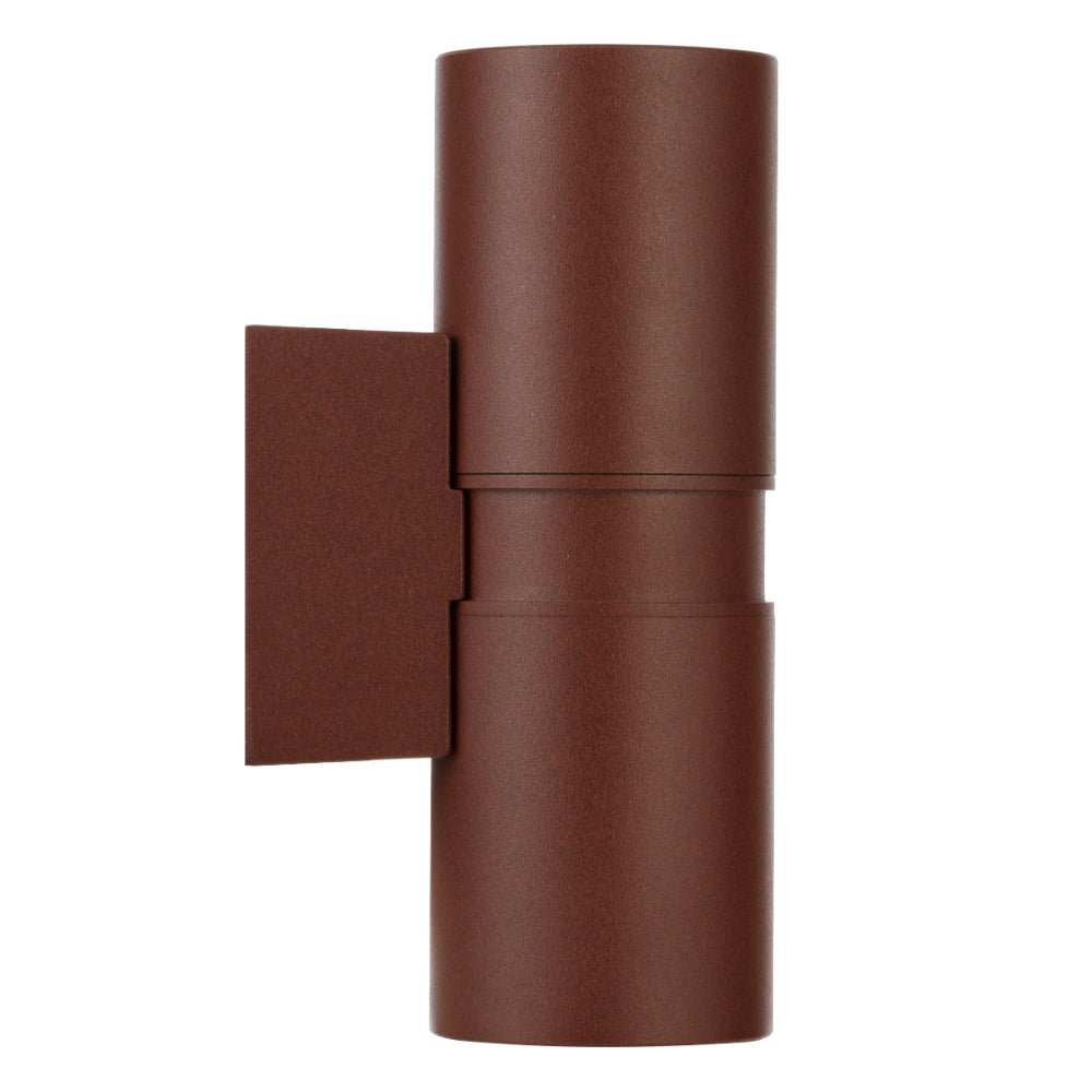 Telbix Sarnel Exterior Up/Down Wall Light in Rust or Brass