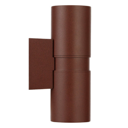 Telbix Sarnel Exterior Up/Down Wall Light in Rust or Brass - Mases LightingTelbix