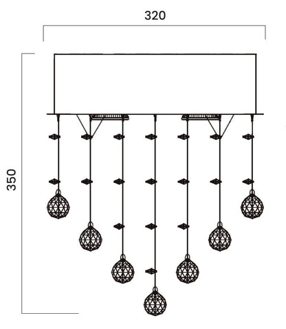 Telbix Savina 73, 45, 32CM CTC Crystal Pendant - Chrome - Mases LightingTelbix