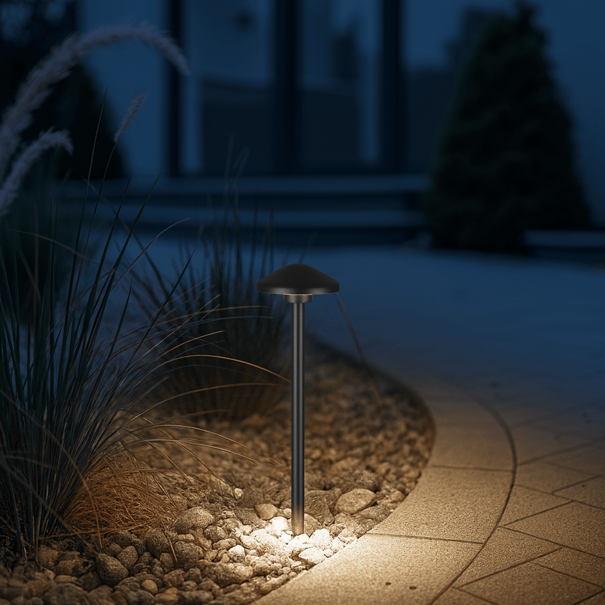 Telbix Scape Post Light in Verde Green, Black and Corten