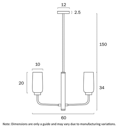 Telbix Sebring 4 Lights Pendant - Black Opal Matt - Mases LightingTelbix