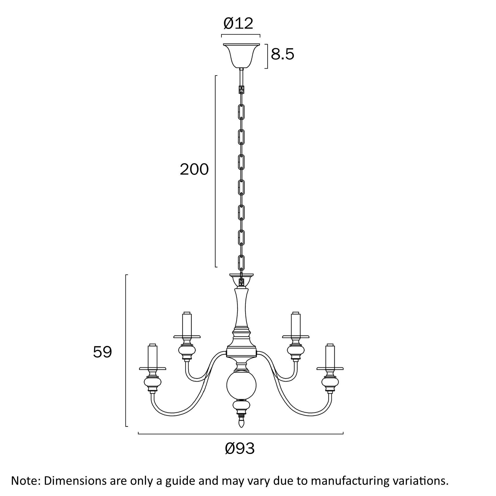 Telbix Siedel 15 Light Pendant Copper SIEDEL PE15-CP