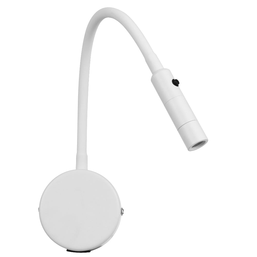 Telbix Solio LED Interior Wall Light with Flexible Arm and Head in Black, Nickel, White & Antique Brass