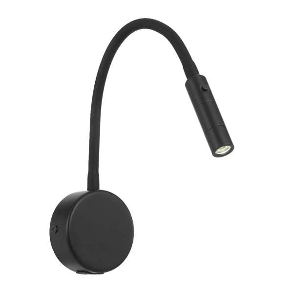 Telbix Solio LED Interior Wall Light with Flexible Arm and Head in Black, Nickel, White & Antique Brass