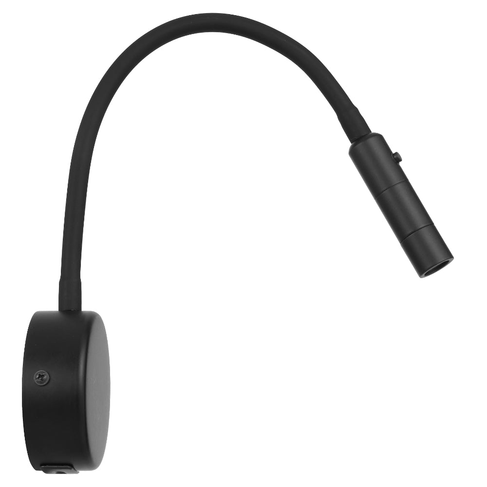 Telbix Solio LED Interior Wall Light with Flexible Arm and Head in Black, Nickel, White & Antique Brass