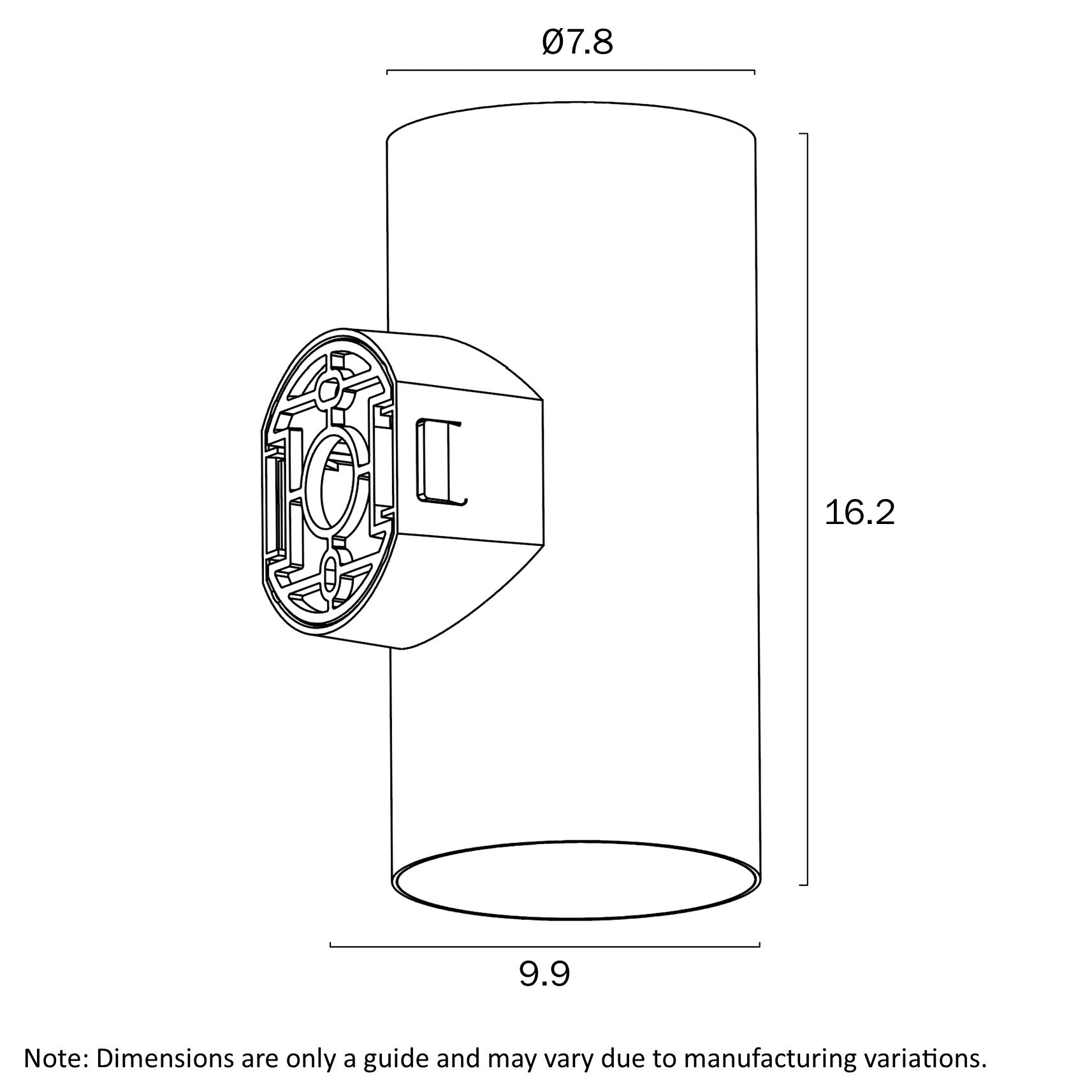 Telbix Stina 2 Light Exterior Wall Light in Black or White