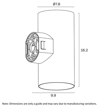 Telbix Stina 2 Light Exterior Wall Light in Black or White - Mases LightingTelbix