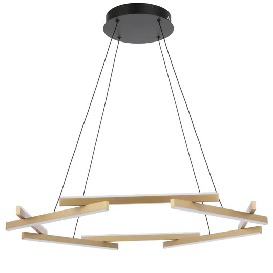 Telbix Tarson 1 Tier LED Pendant Black - Gold TARSON PE1T - BKGD - Mases LightingTelbix