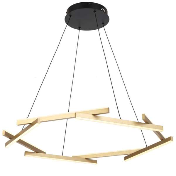 Telbix Tarson 1 Tier LED Pendant Black - Gold TARSON PE1T - BKGD - Mases LightingTelbix