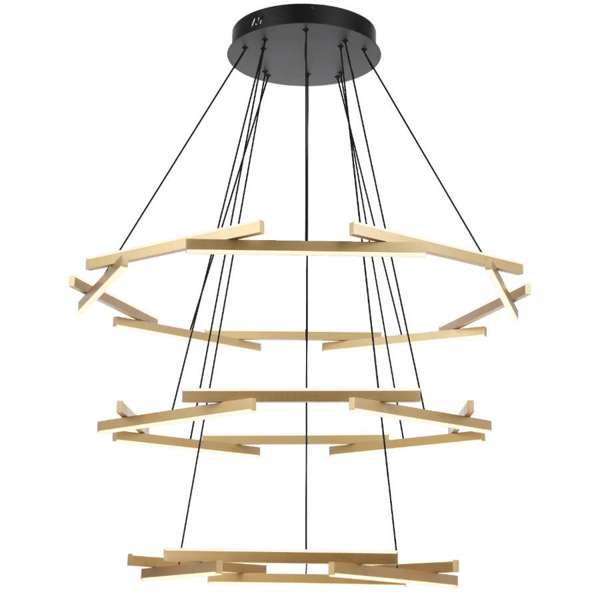 Telbix Tarson 3 Tier LED Pendant Black - Gold TARSON PE3T - BKGD - Mases LightingTelbix