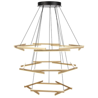 Telbix Tarson 3 Tier LED Pendant Black - Gold TARSON PE3T - BKGD - Mases LightingTelbix