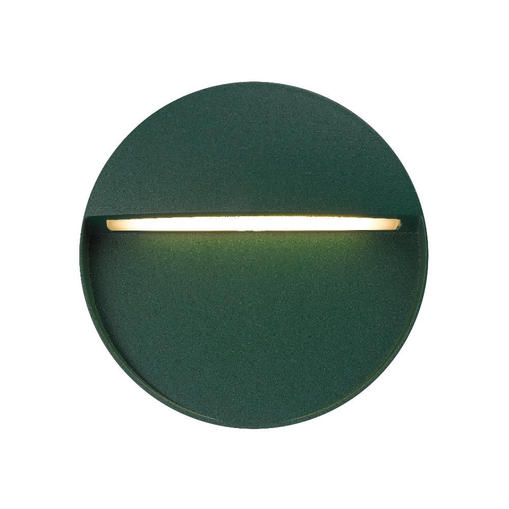 Telbix Terin Square or Round LED Step Wall Light in Black, Verde Green and White