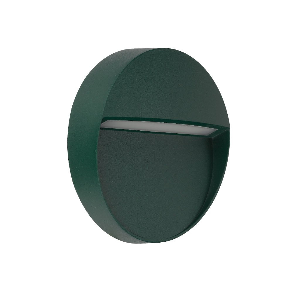 Telbix Terin Square or Round LED Step Wall Light in Black, Verde Green and White