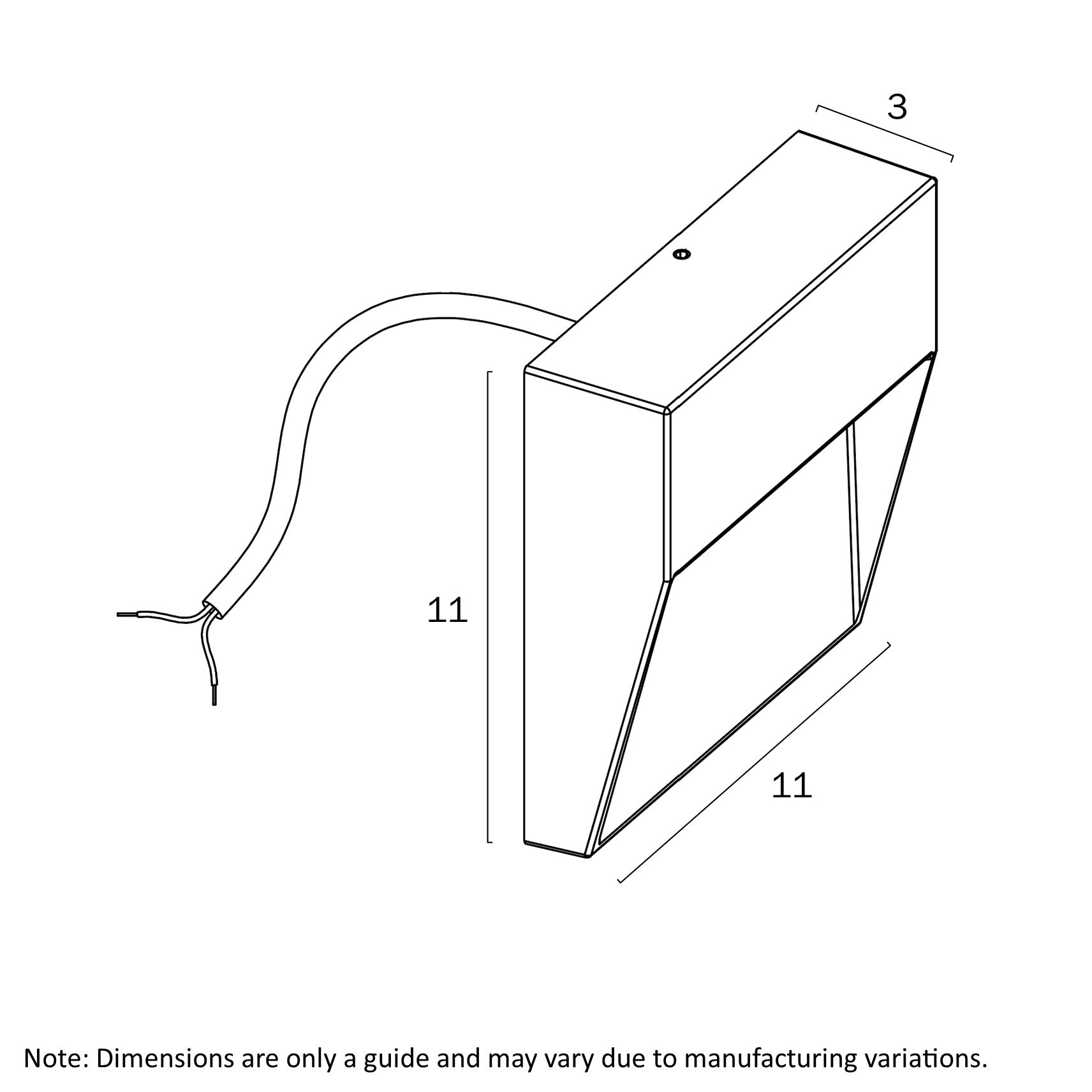 Telbix Terin Square or Round LED Step Wall Light in Black, Verde Green and White