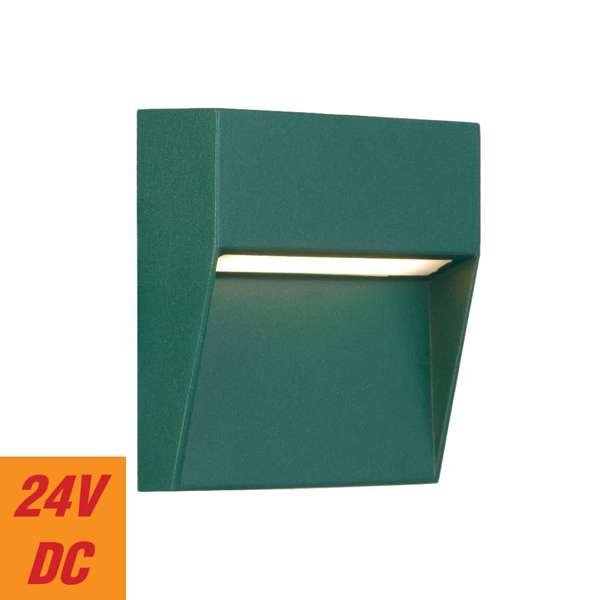 Telbix Terin Square or Round LED Step Wall Light in Black, Verde Green and White