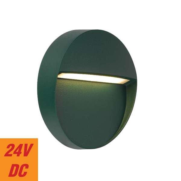 Telbix Terin Square or Round LED Step Wall Light in Black, Verde Green and White