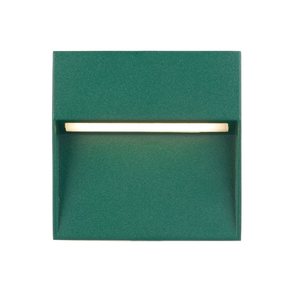 Telbix Terin Square or Round LED Step Wall Light in Black, Verde Green and White