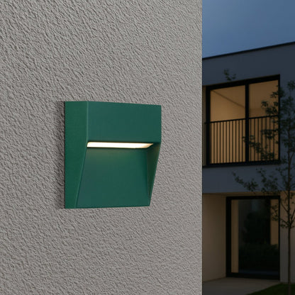 Telbix Terin Square or Round LED Step Wall Light in Black, Verde Green and White - Mases LightingTelbix