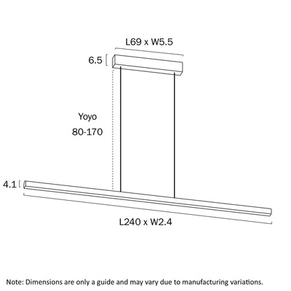 Telbix Torben 240 Linear Pendant - Mases LightingTelbix