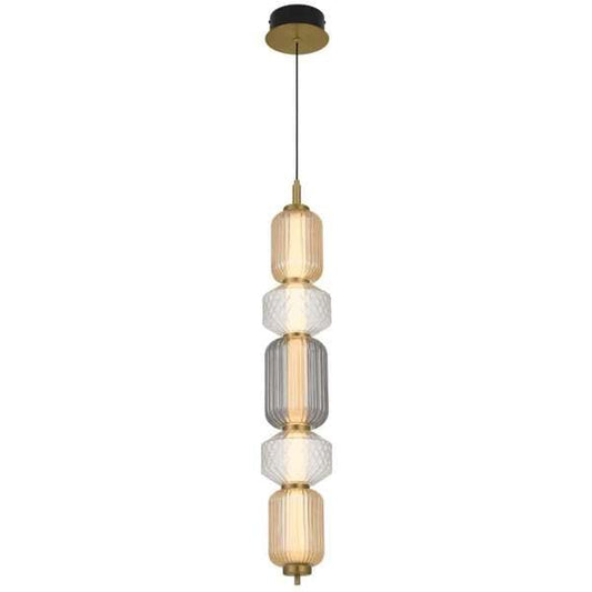 Telbix Torso 5 Light LED Pendant Brass TORSO PE5 - BRS - Mases LightingTelbix