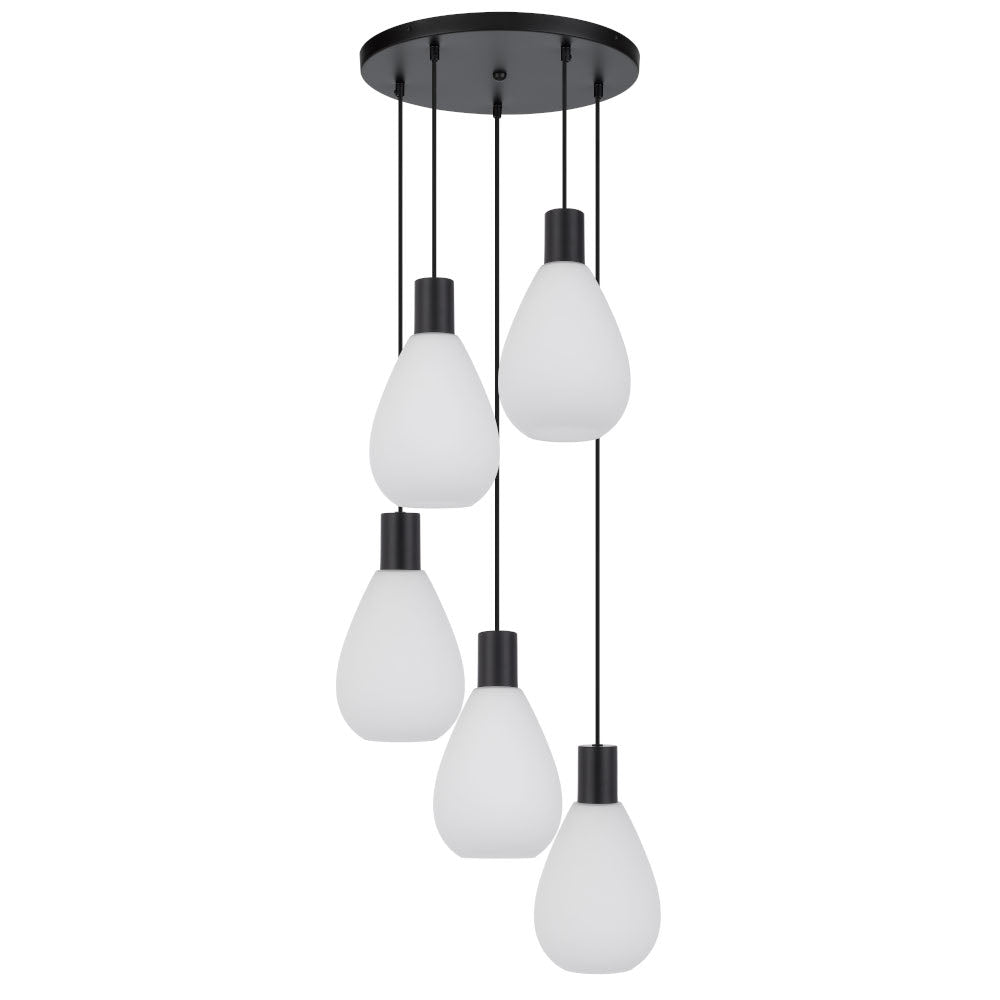 Telbix Tresor 5 Lights Pendant - Black Opal Matt