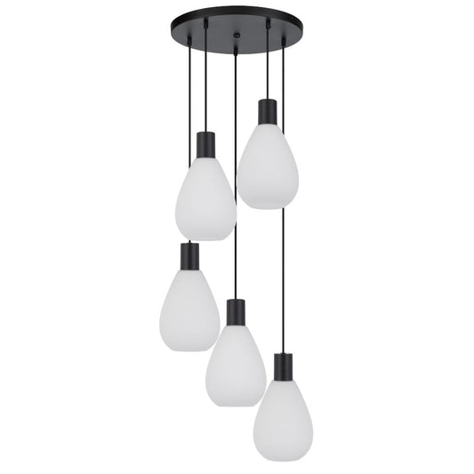 Telbix Tresor 5 Lights Pendant - Black Opal Matt - Mases LightingTelbix