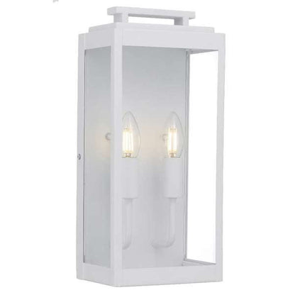 Telbix Truman 2 Light Exterior Wall Light White TRUMAN EX2 - WH - Mases LightingTelbix