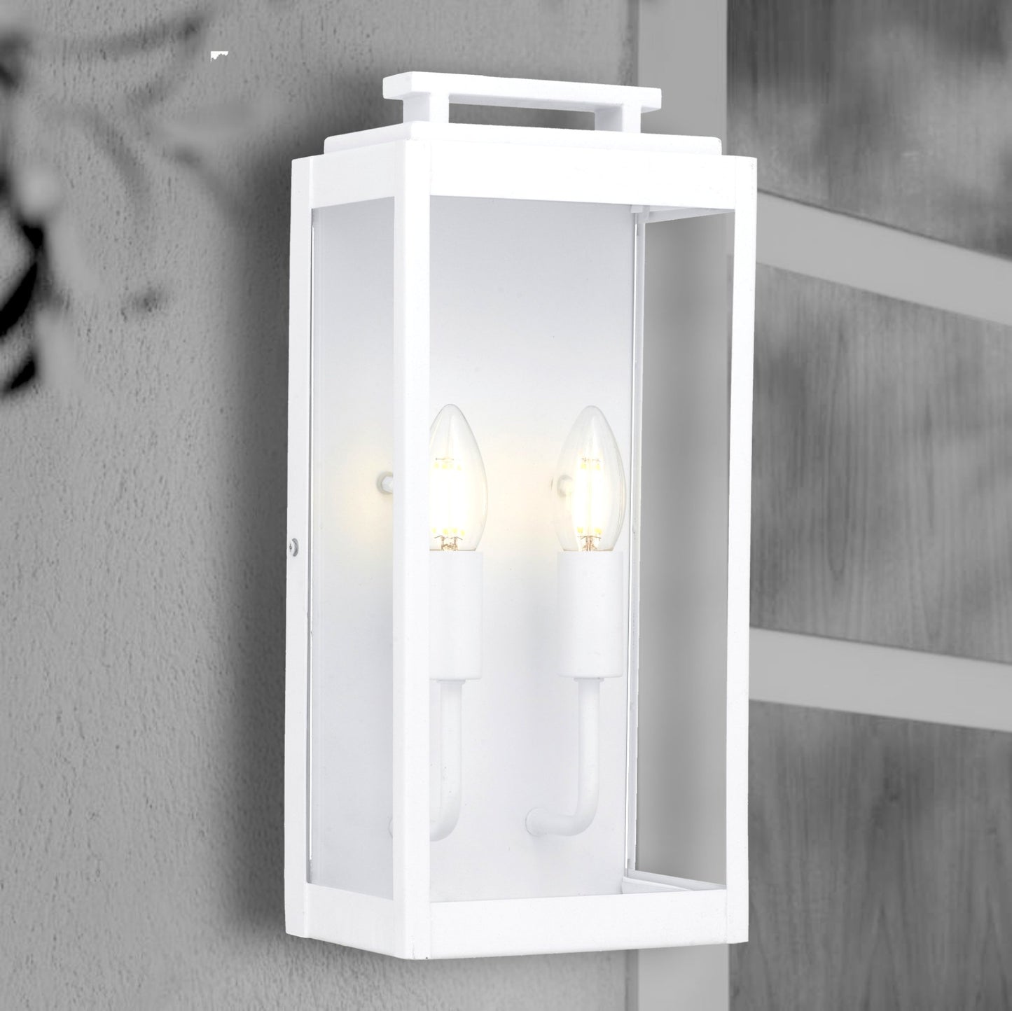 Telbix Truman 2 Light Exterior Wall Light White TRUMAN EX2 - WH - Mases LightingTelbix
