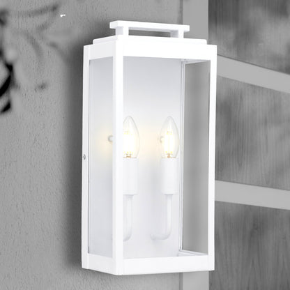 Telbix Truman 2 Light Exterior Wall Light White TRUMAN EX2 - WH - Mases LightingTelbix