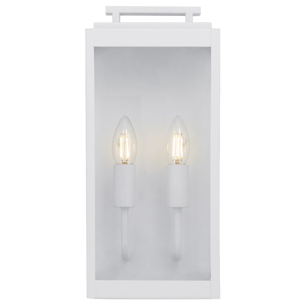 Telbix Truman 2 Light Exterior Wall Light White TRUMAN EX2-WH