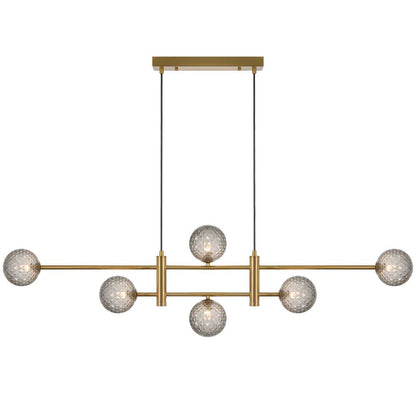 Telbix Tyson 6 Light Pendant Antique Gold TYSON PE06 - AGSMT - Mases LightingTelbix
