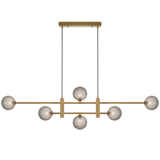 Telbix Tyson 6 Light Pendant Antique Gold TYSON PE06 - AGSMT - Mases LightingTelbix
