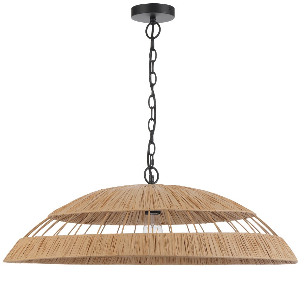 Telbix VALLEJO Pendant Light 60 and 80 Natural Color - Mases LightingTelbix