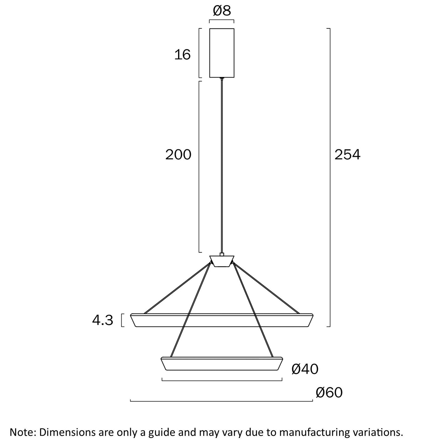 Telbix Vantel 2 Tier Pendant - Mases LightingTelbix