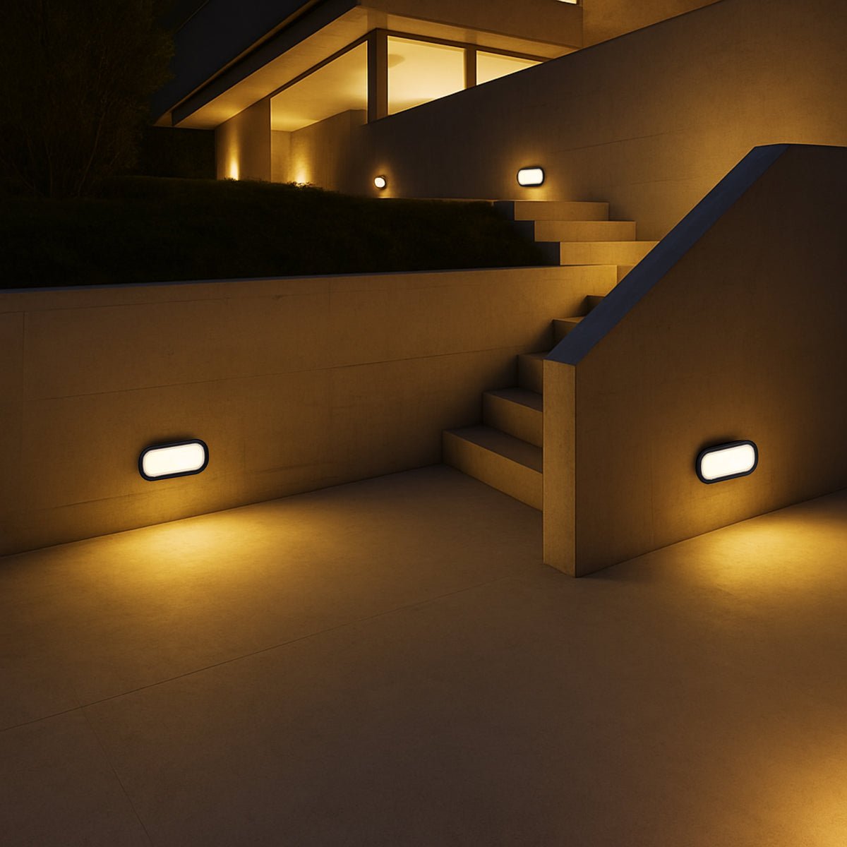 Telbix Viggo Bunker Light Round and Square Available in Black and White