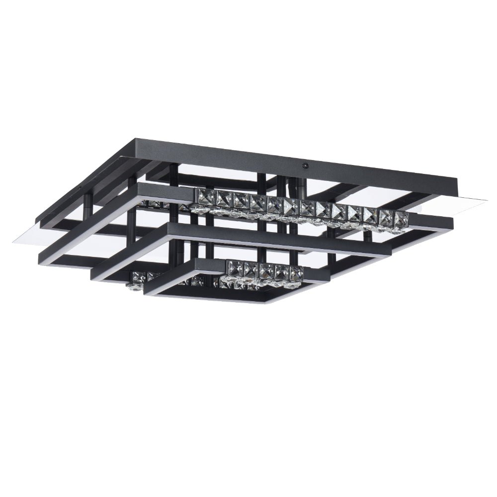 Telbix Zafra CTC Chrome/Black Sand/Crystal Light - Mases LightingTelbix
