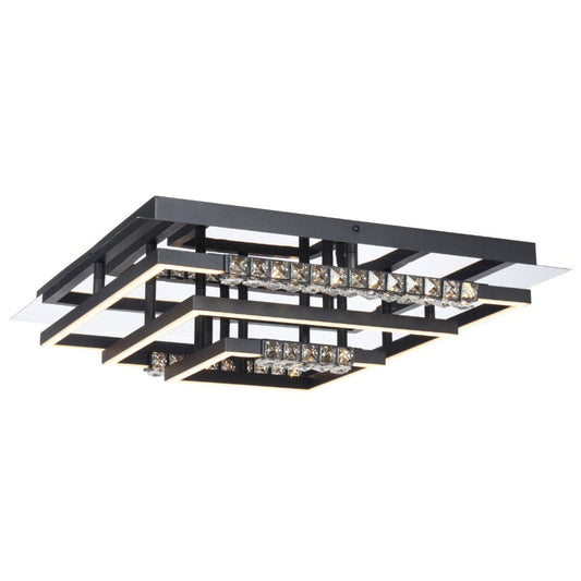 Telbix Zafra CTC Chrome/Black Sand/Crystal Light - Mases LightingTelbix