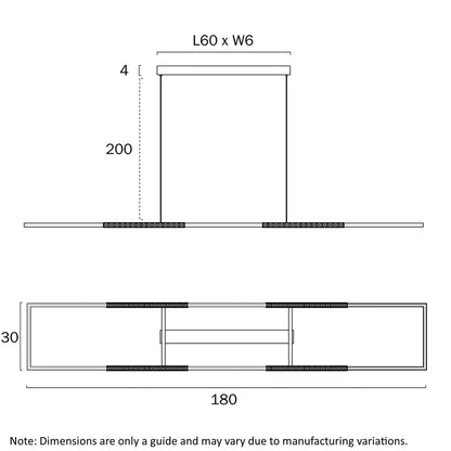 Telbix Zafra Rectangle Pendant - Mases LightingTelbix