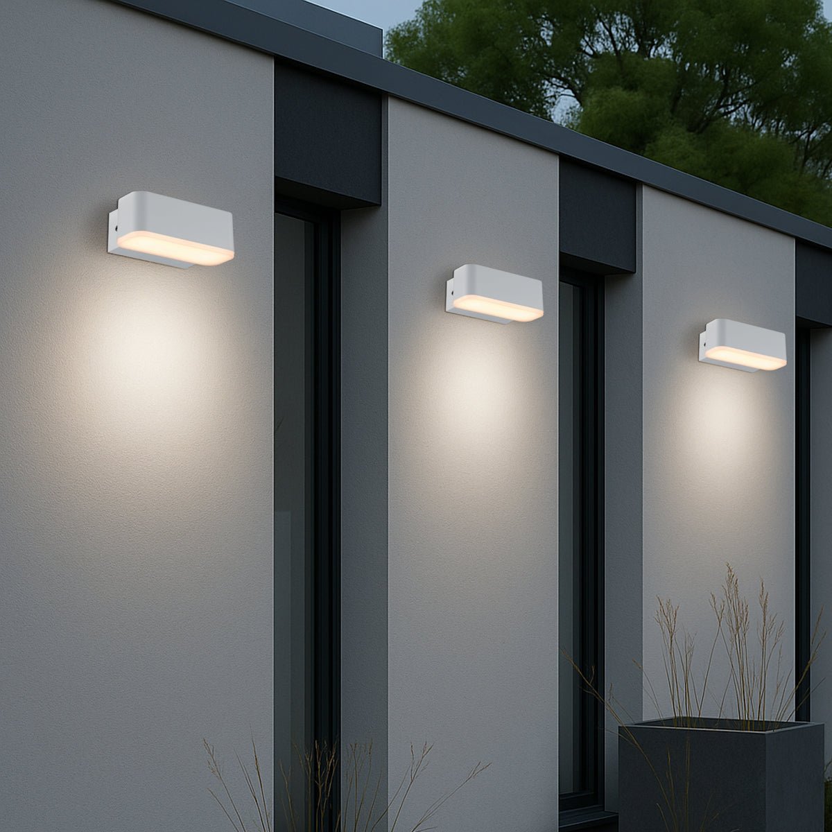 Telbix ZIRON 3CCT LED Exterior Wall Light (Available in Black & White, 10cm & 18cm)