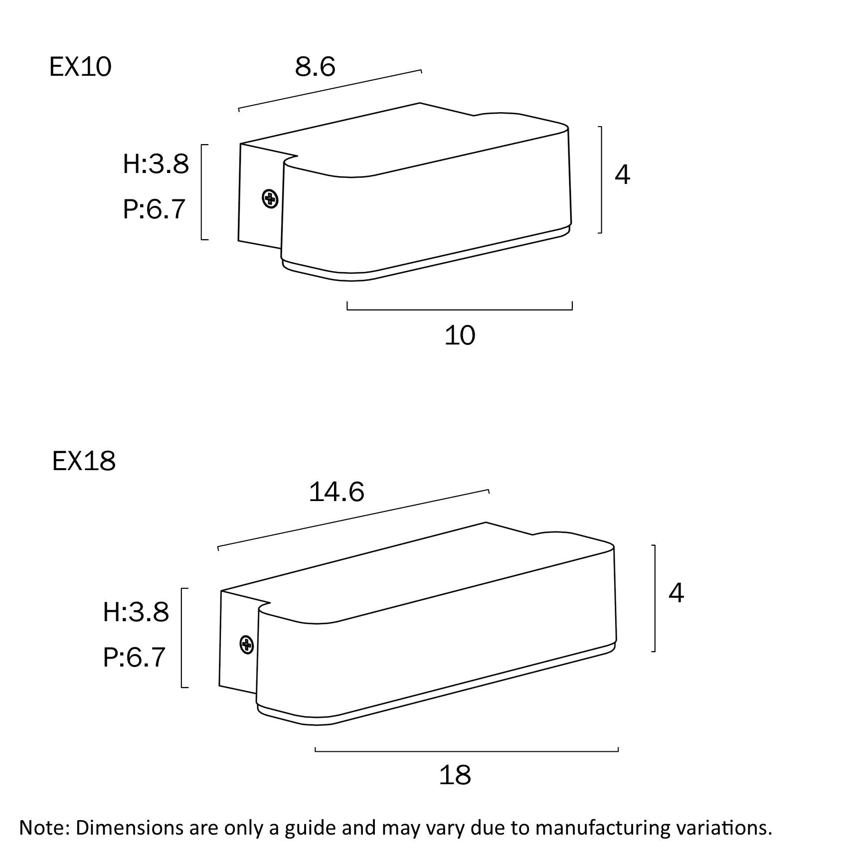 Telbix ZIRON 3CCT LED Exterior Wall Light (Available in Black & White, 10cm & 18cm)