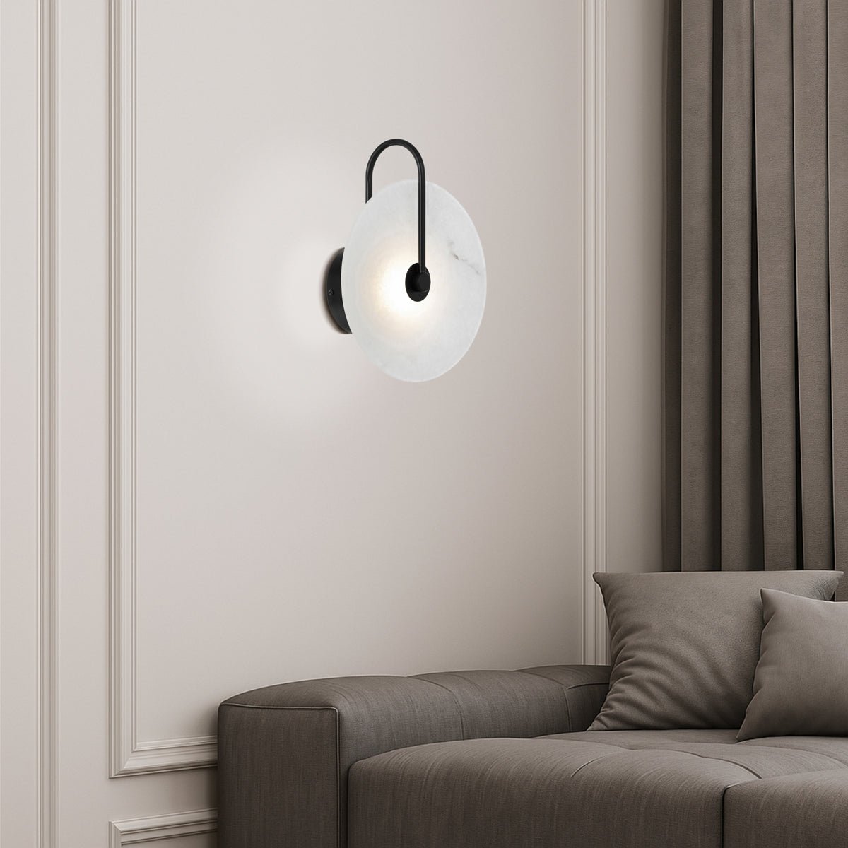 Telbix Zonder LED Wall Light Available in Black or Antique Gold
