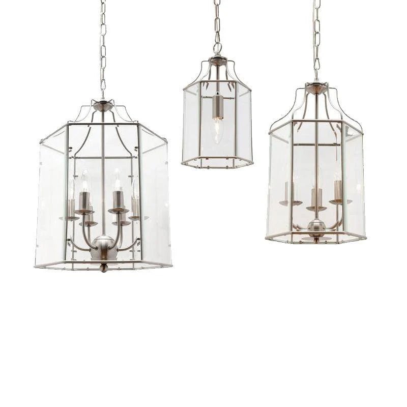 Timeless Glass Pendant Light in Satin Chrome (1/3/6 Light) - Mases LightingCougar Lighting