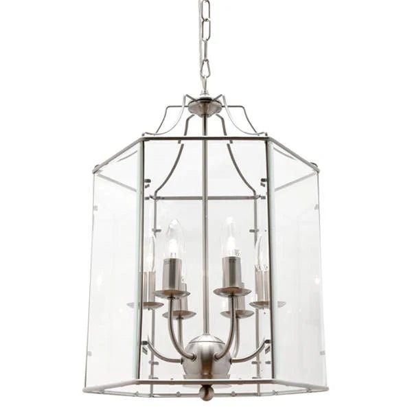 Timeless Glass Pendant Light in Satin Chrome (1/3/6 Light)