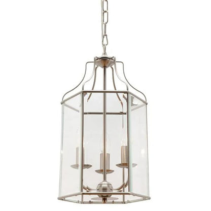 Timeless Glass Pendant Light in Satin Chrome (1/3/6 Light) - Mases LightingCougar Lighting