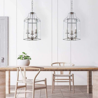 Timeless Glass Pendant Light in Satin Chrome (1/3/6 Light) - Mases LightingCougar Lighting