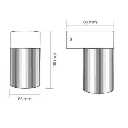 Torsten Mini Outdoor Wall Light in White or Black | Lighting Creations - Mases LightingLighting Creations