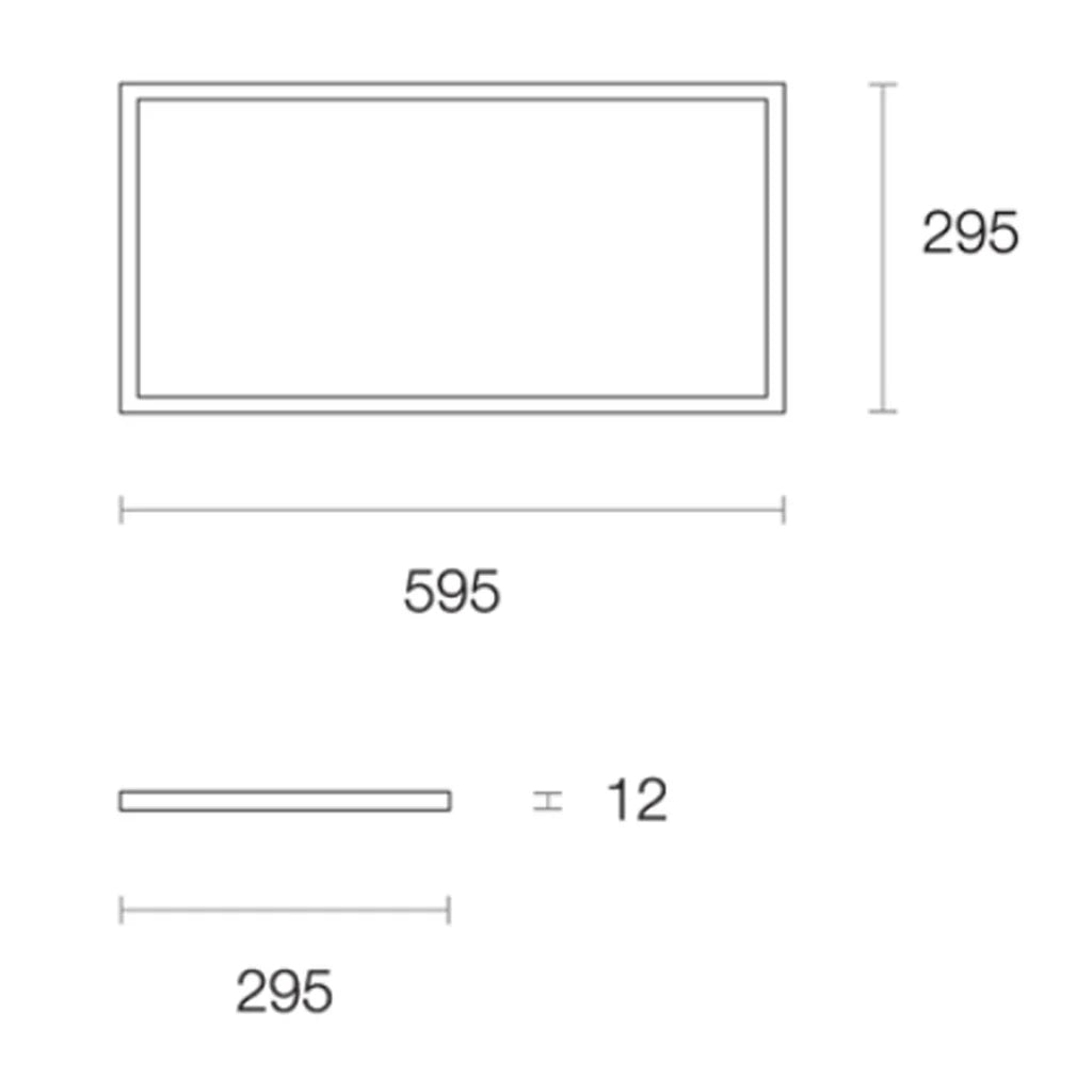 Triled Panel Light in White 595mm x 295mm - Mases LightingTrend Lighting