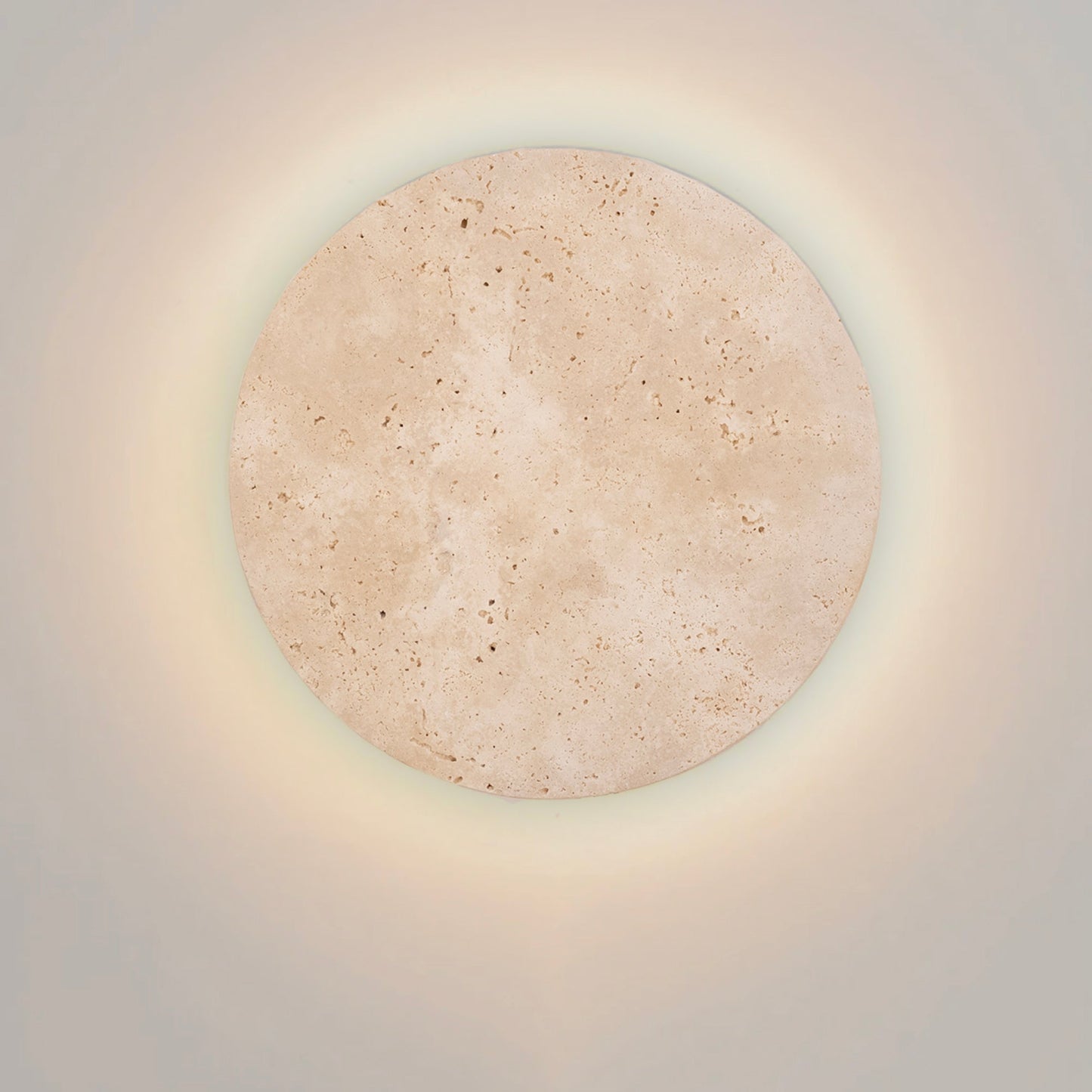 Turkish Stone Travertine Look Halo LED Wall Light – Indoor/Outdoor - Mases LightingMases Lighting