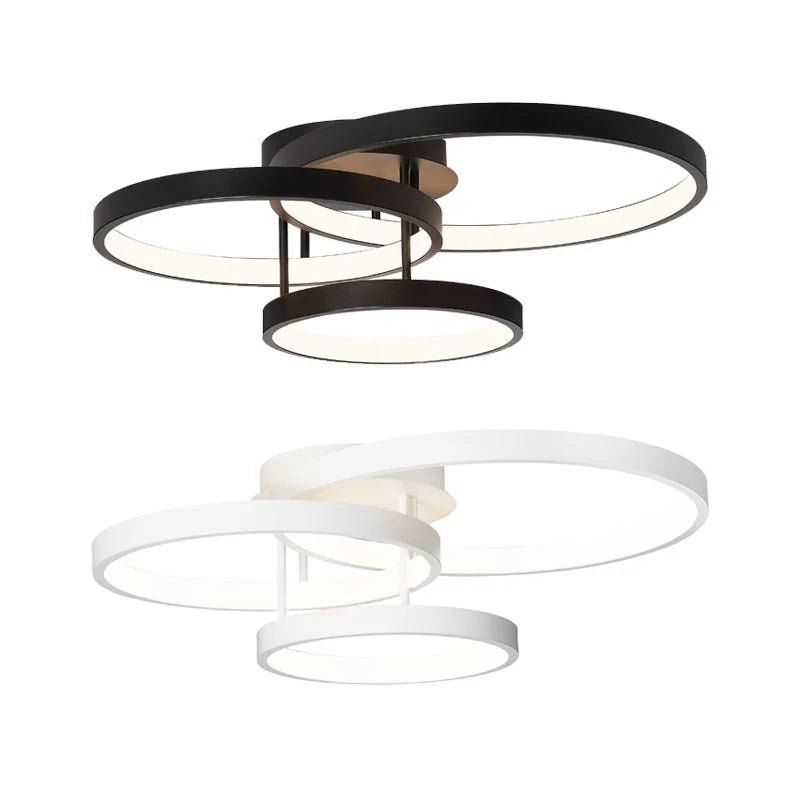 Ultra Modern LED Ceiling Fixture 3 Light 84w in Black or White - Mases LightingCougar Lighting